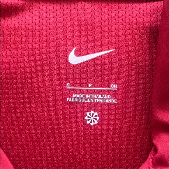 Nike 1/4 Zip Shirt Jacket Men Size Small Coach Performance Red White Shortsleeve - Picture 9 of 10